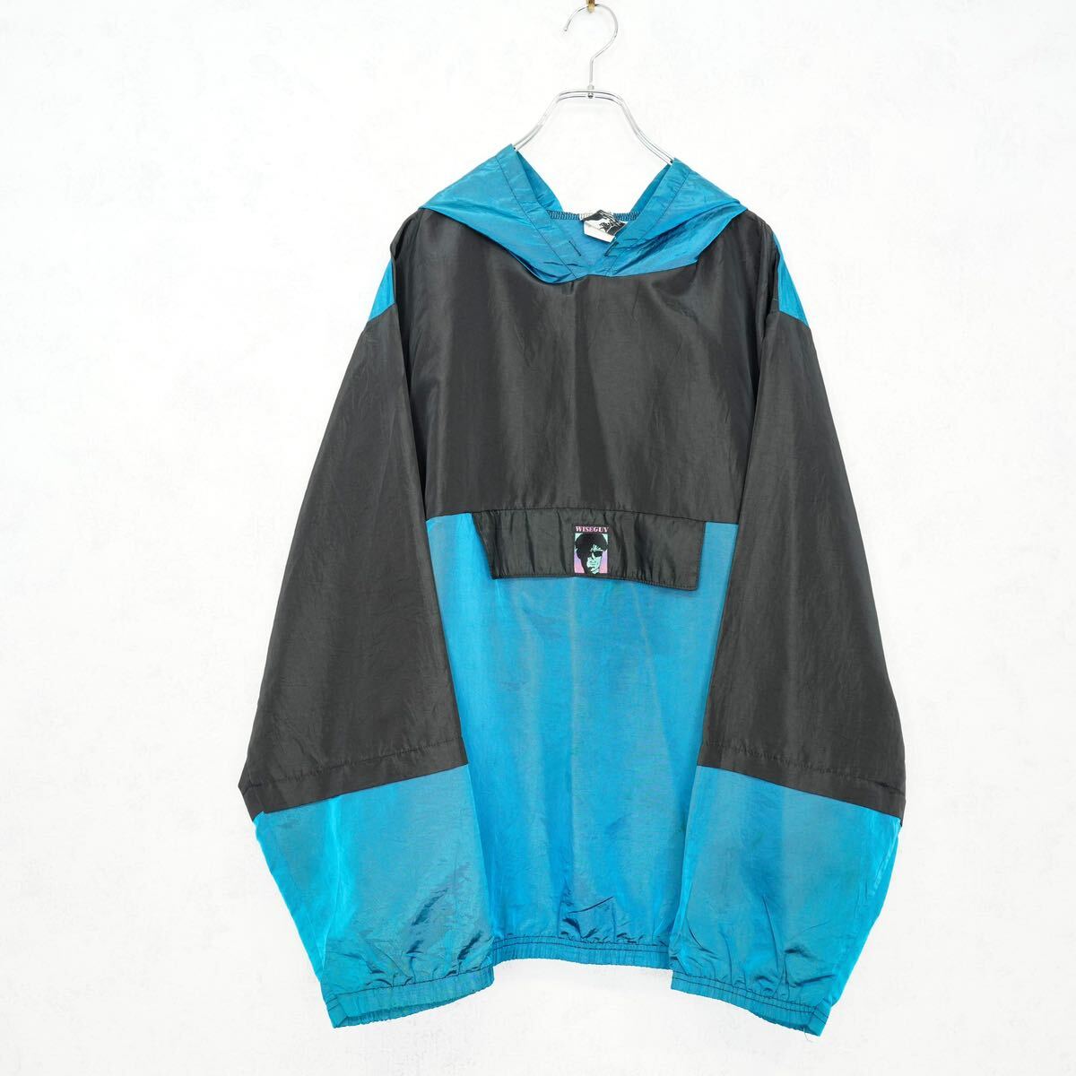 USA VINTAGE WISE GUY DOG PRINT DESIGN ANORAK PARKA/アメリカ古着わんこプリントデザインアノラックパーカー_画像4