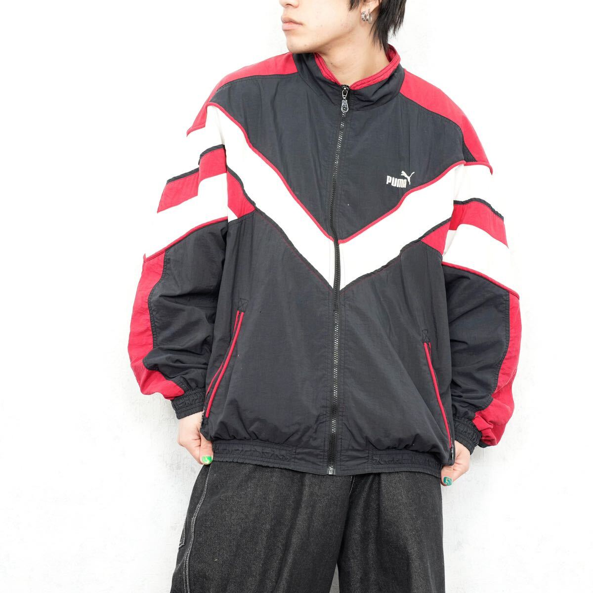 EU VINTAGE PUMA LOGO DESIGN TRACK JACKET/ヨーロッパ古着プーマロゴデザイントラックジャケット