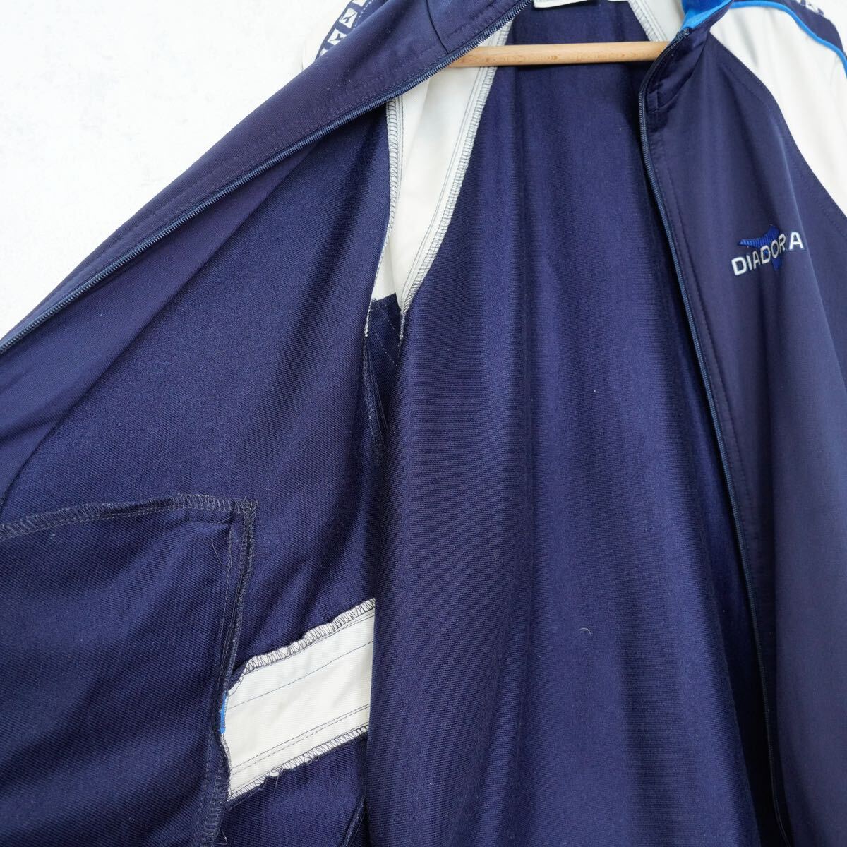 EU VINTAGE diadora LOGO DESIGN TRACK JACKET/ヨーロッパ古着ロゴデザイントラックジャケット_画像8