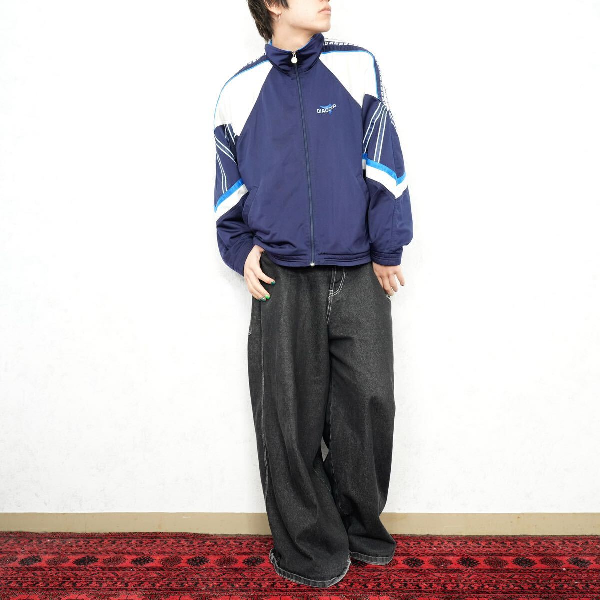 EU VINTAGE diadora LOGO DESIGN TRACK JACKET/ヨーロッパ古着 EU VINTAGE diadora LOGO DESIGN TRACK JACKET/ヨーロッパ古着