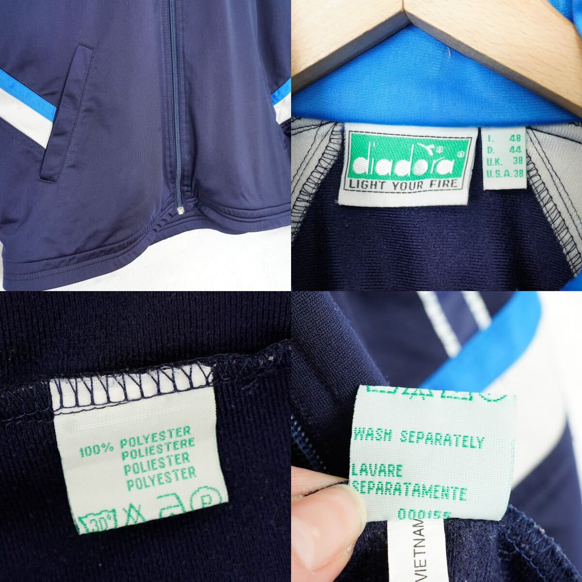 EU VINTAGE diadora LOGO DESIGN TRACK JACKET/ヨーロッパ古着ロゴデザイントラックジャケット_画像10