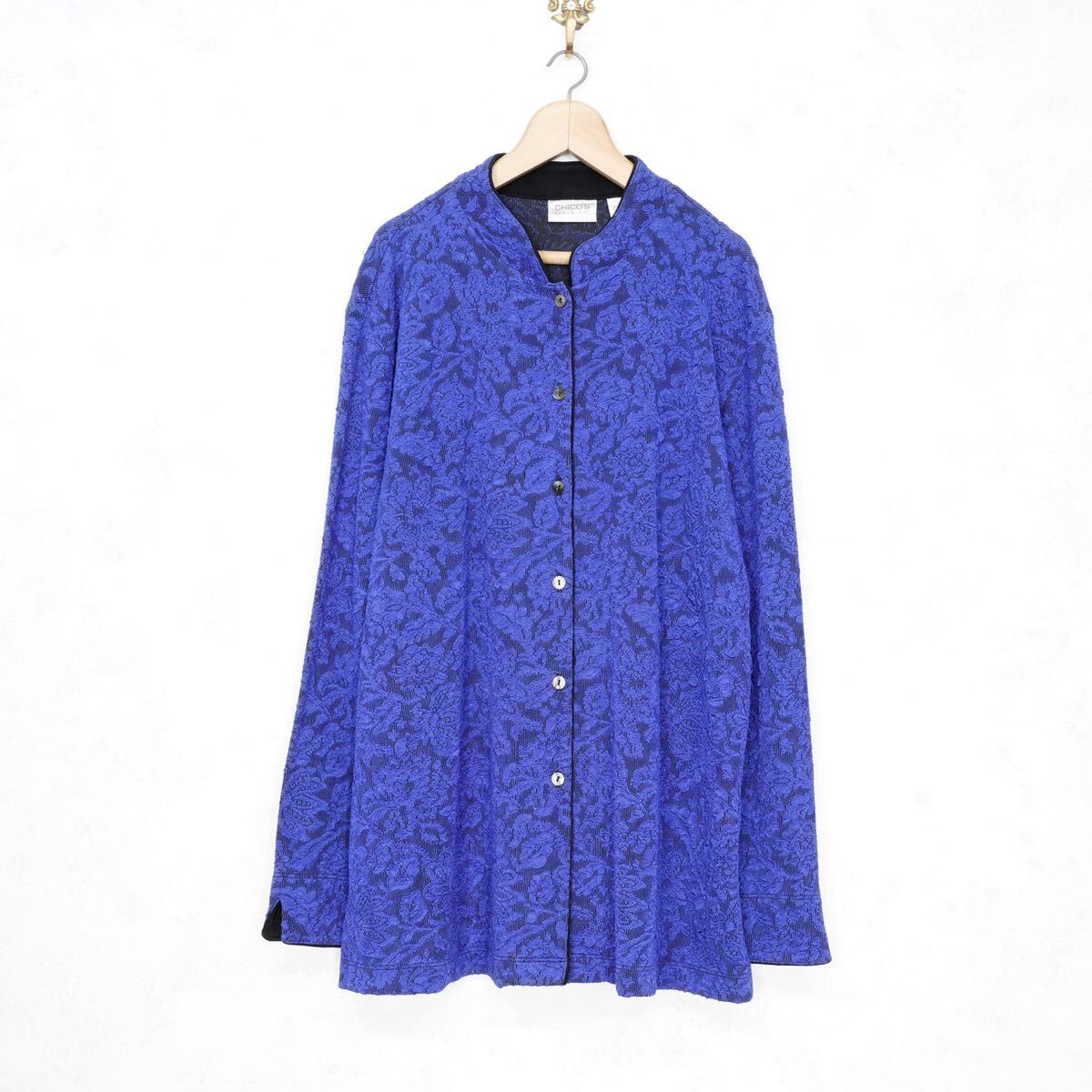 *SPECIAL ITEM* USA VINTAGE CHICO'S LACE EMBROIDERY DESIGN SHIRT JACKET/アメリカ古着レース刺繍デザインシャツジャケット_画像5
