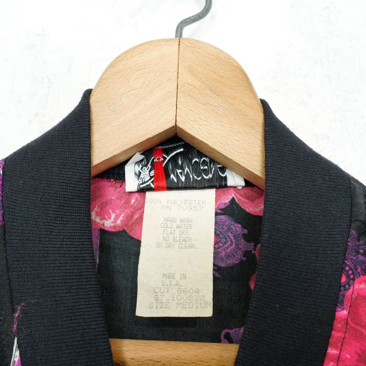 USA VINTAGE MAYCENE FLOWER PATTERNED DESIGN ZIP UP BLOUSON/アメリカ古着花柄デザインジップアップブルゾン_画像10