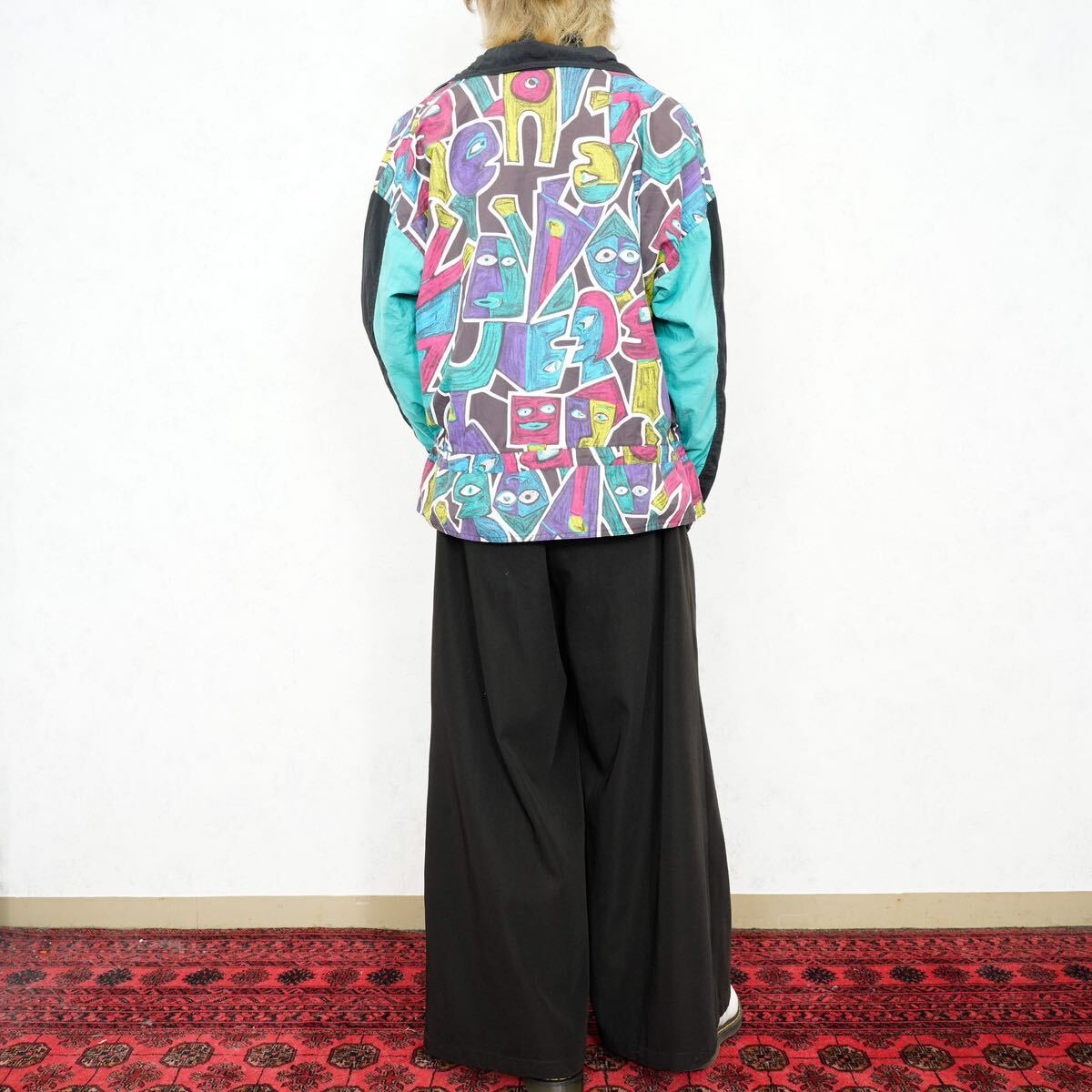 USA VINTAGE ProAce ARTISTIC PATTERNED DESIGN ZIP UP BLOUSON/アメリカ古着アーティスティック柄デザインジップアップブルゾン_画像3