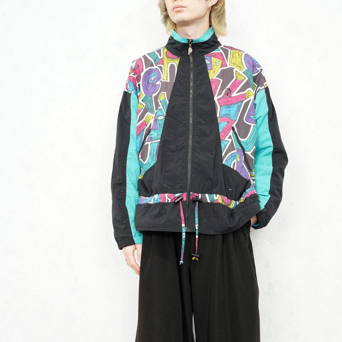 USA VINTAGE ProAce ARTISTIC PATTERNED DESIGN ZIP UP BLOUSON USA VINTAGE ProAce ARTISTIC PATTERNED DESIGN ZIP UP BLOUSON