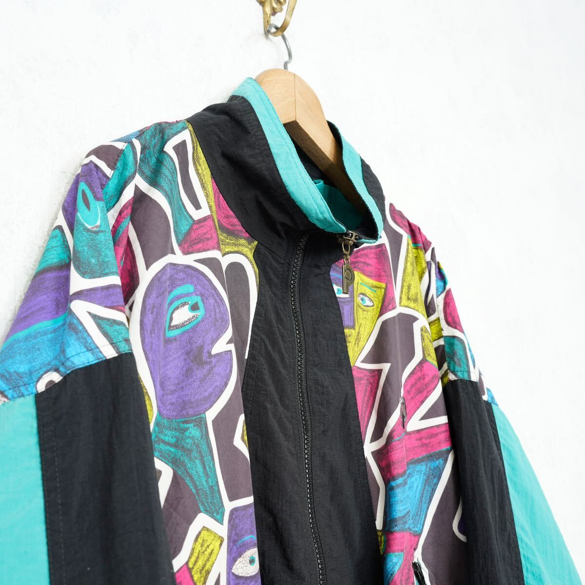 USA VINTAGE ProAce ARTISTIC PATTERNED DESIGN ZIP UP BLOUSON/アメリカ古着アーティスティック柄デザインジップアップブルゾン_画像6