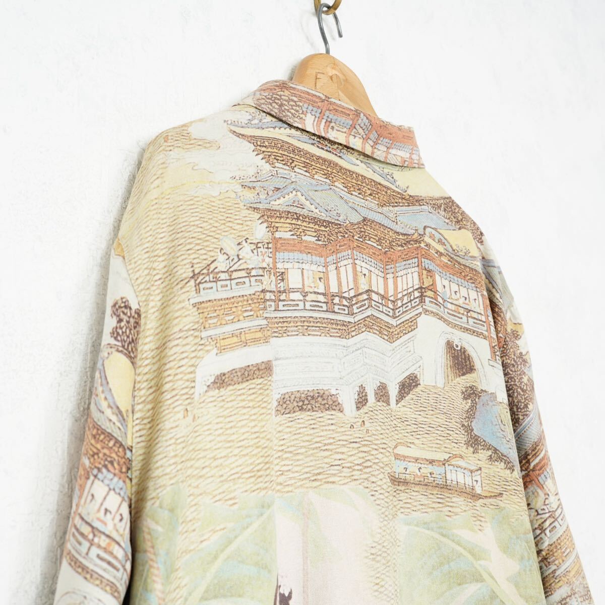 USA VINTAGE CHICO‘S CHINESE BEAUTY DESIGN FAKE SUEDE SHIRT/アメリカ古着中国の美人デザインフェイクスウェードシャツ_画像8