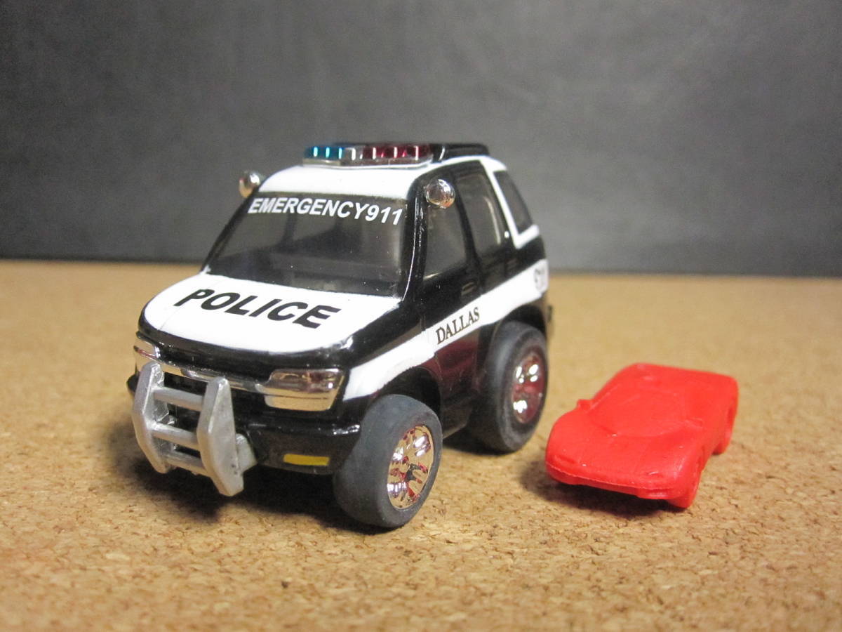  ☆ダラス市警（SUV）：ミニカー☆タルガ/targa☆チョロＱ　THE POLICEシリーズ☆美品・外箱無し☆_画像1