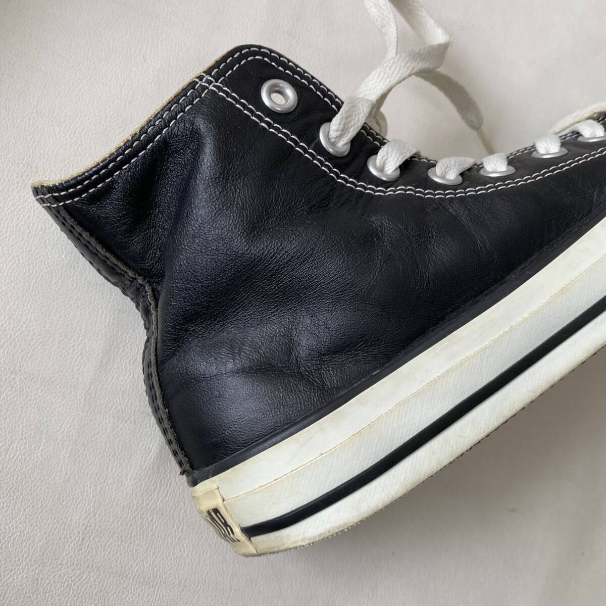 CONVERSE レザー オールスター HI 7 25.5cm ブラック コンバース_画像6