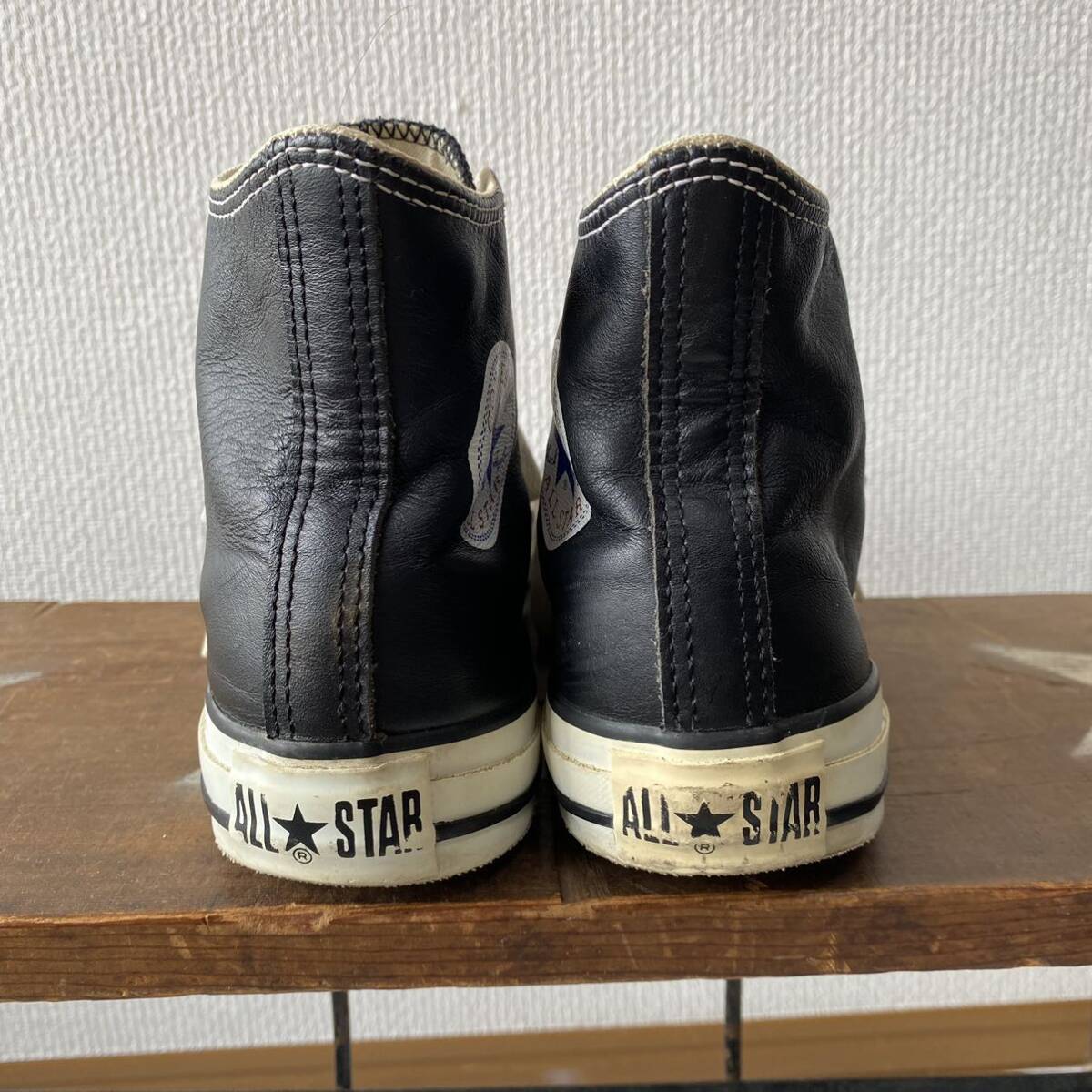 CONVERSE レザー オールスター HI 7 25.5cm ブラック コンバース_画像4