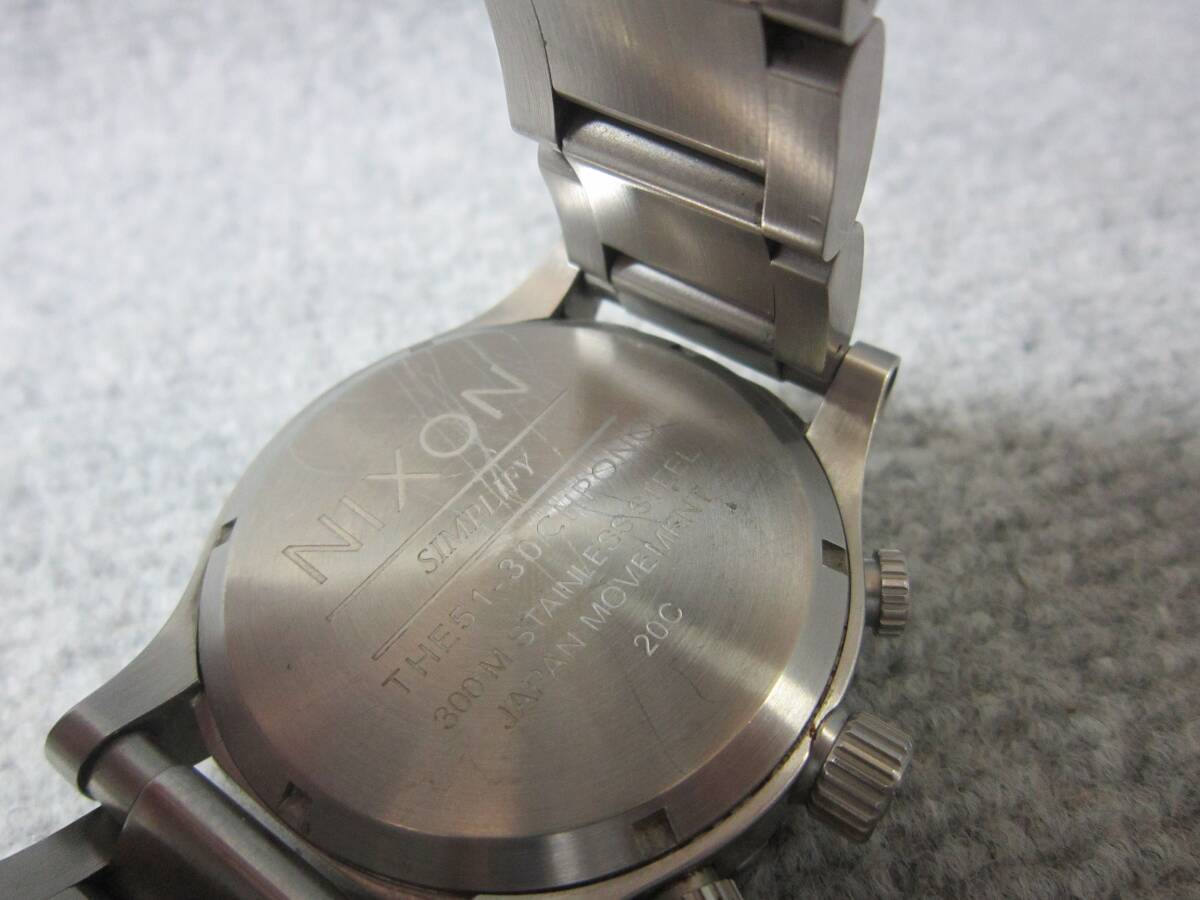 (5045) NIXON ニクソン SIMPLIFY THE 51-30 CHRONO クロノグラフ 白文字盤 クォーツ 腕時計の画像2