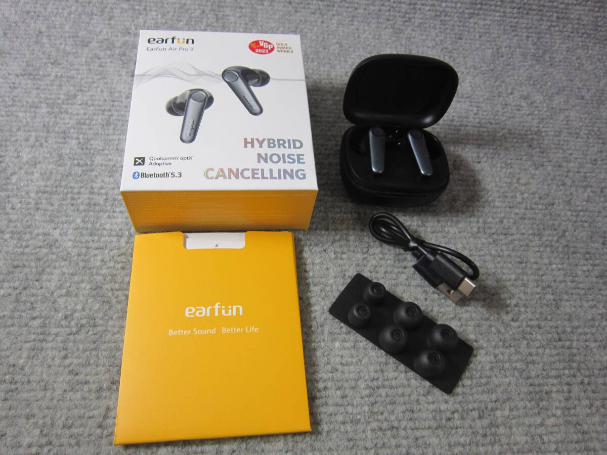 (5185) EarFun Air Pro 3 完全ワイヤレスイヤホン イヤフォン ANC搭載_画像1