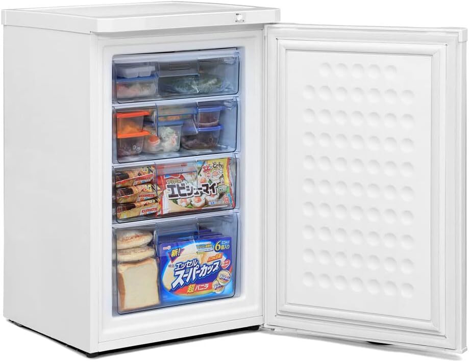 (5127) new goods IRIS OHYAMA Iris o-yama freezer 85L KUSD-9A-W 4 step drawer type 