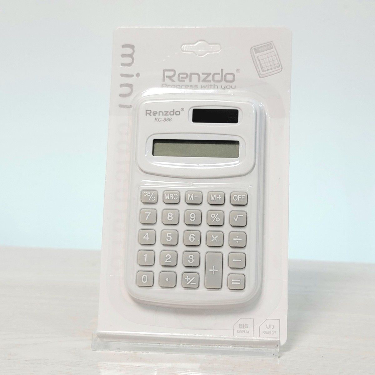 【新品】電卓 計算機 ホワイト 薄型軽量 小型 可愛い ミニ コンパクト  
