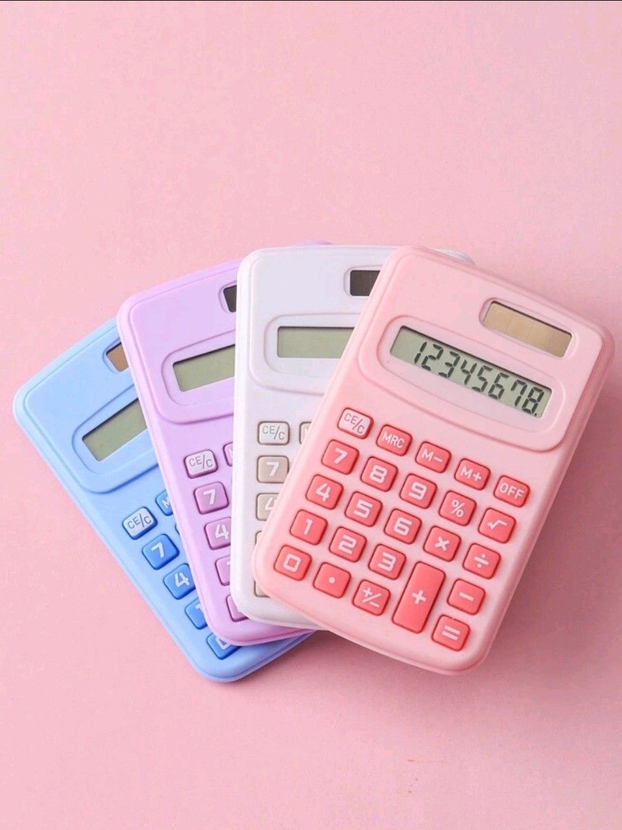 【新品】電卓 計算機 ピンク 薄型軽量 小型 可愛い ミニ コンパクト 電卓 シャープ 小型
