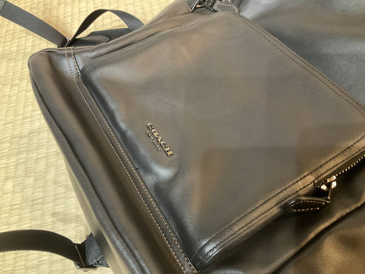 コーチ　グラハム　バックパック　F37599 ブラック　COACH レザー_画像4