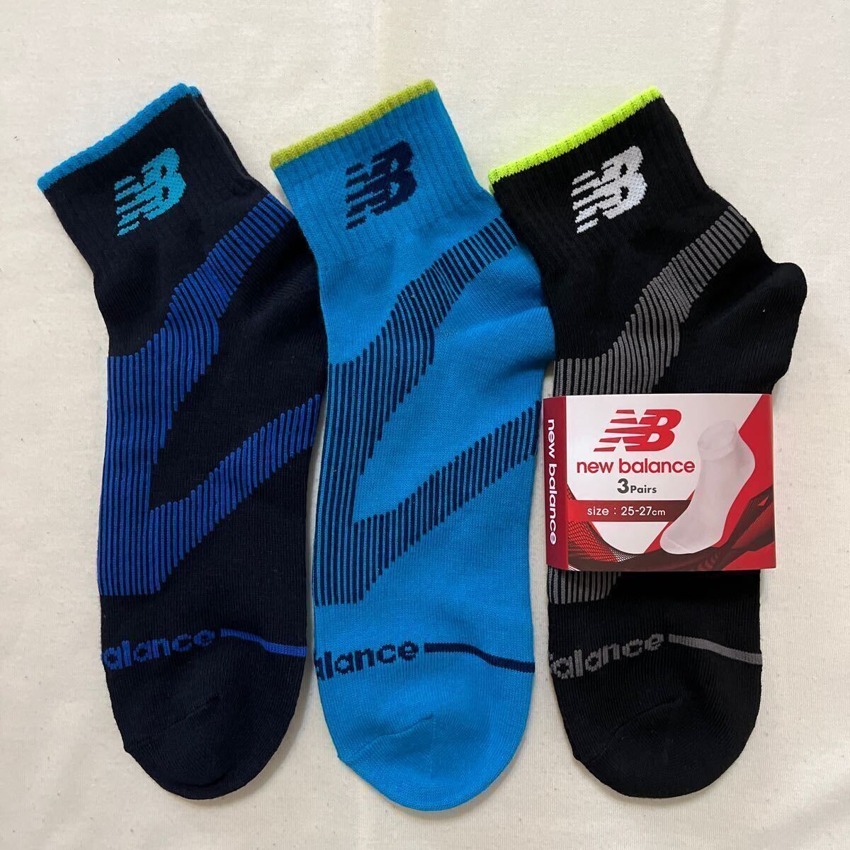  New balance men's sneaker socks 3 pairs set Golf wear training gentleman socks fitness sport Jim Fit NB