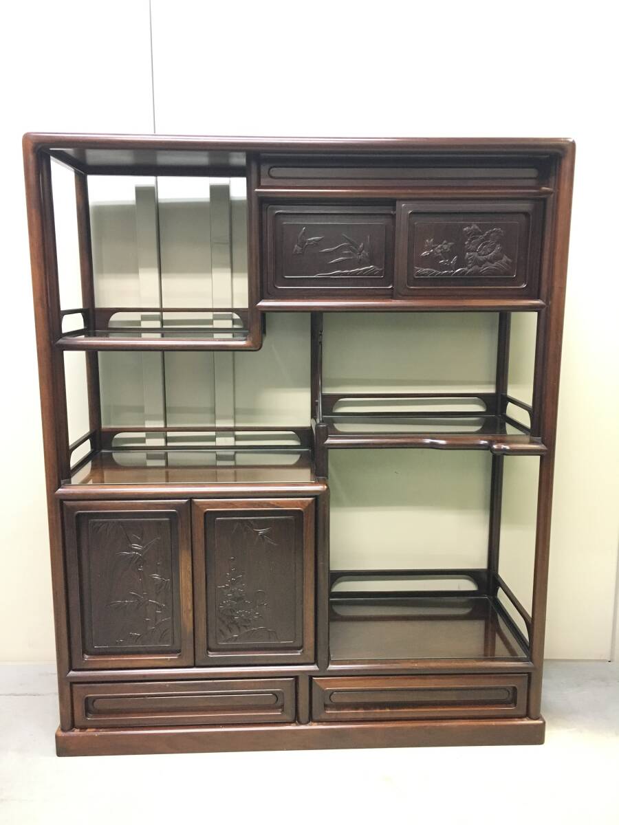 A1490 茶箪笥 茶棚 飾り棚 古民家 和室 和家具 昭和レトロ A1490 茶箪笥 茶棚 飾り棚 古民家 和室 和家具 昭和レトロ