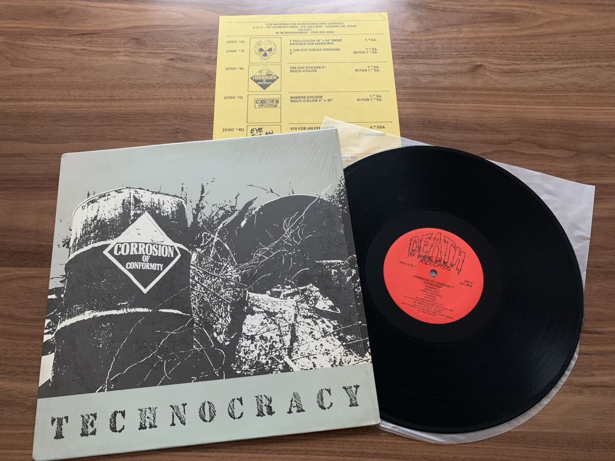 LP レコード シュリンク ◆ Corrosion Of Conformity C.O.C. / Technocracy / Death Records 88561-8153-1 / US盤 Hardcore Thrash_画像1