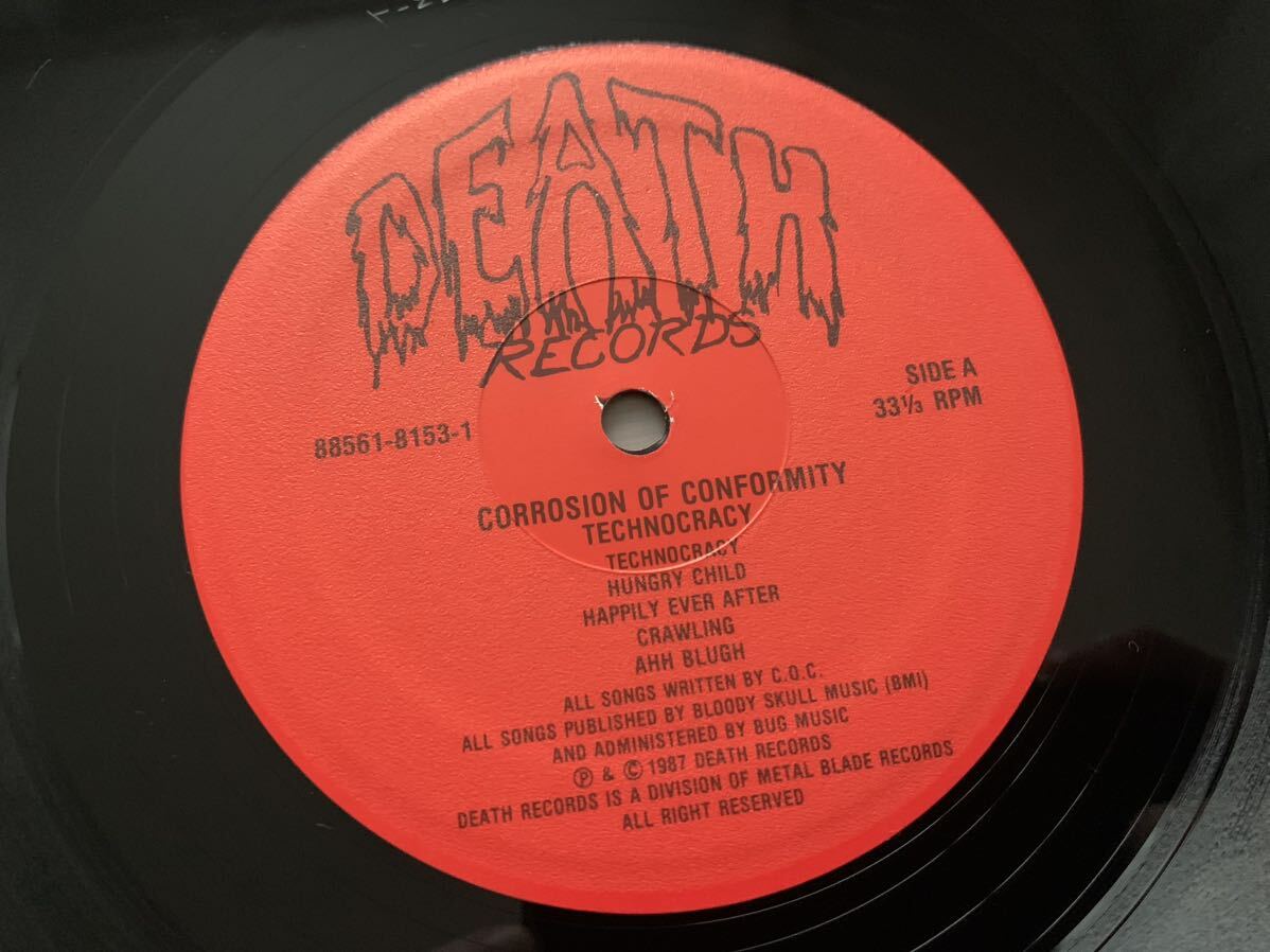 LP レコード シュリンク ◆ Corrosion Of Conformity C.O.C. / Technocracy / Death Records 88561-8153-1 / US盤 Hardcore Thrashの画像6