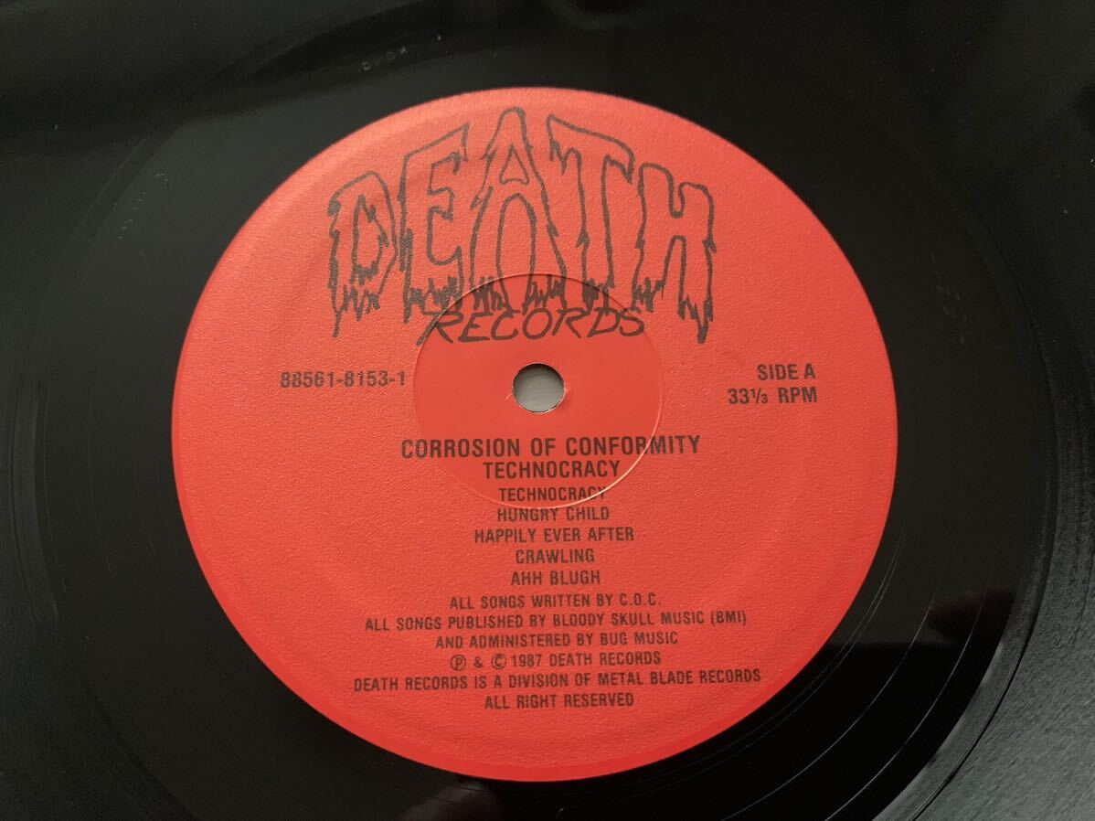 LP レコード シュリンク ◆ Corrosion Of Conformity C.O.C. / Technocracy / Death Records 88561-8153-1 / US盤 Hardcore Thrashの画像7
