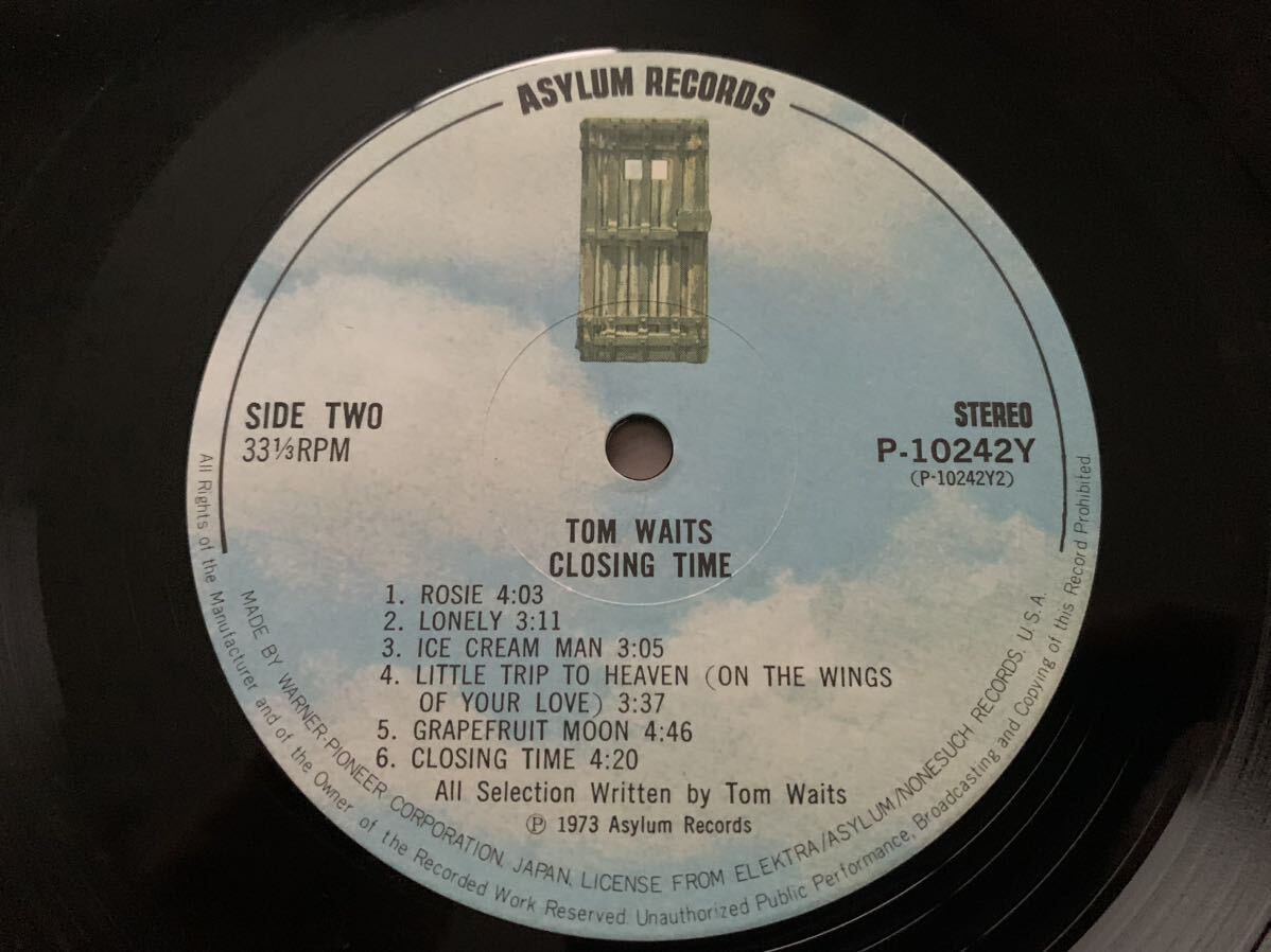 LP レコード 国内盤 ◆ TOM WAITS トム・ウェイツ / CLOSING TIME クロージング・タイム / Asylum Records P-10242Y_画像10