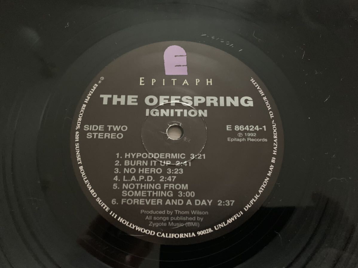 LP レコード ◆ The Offspring オフスプリング / Ignition / Epitaph E-86424-1 / 1992 USオリジナル盤_画像8