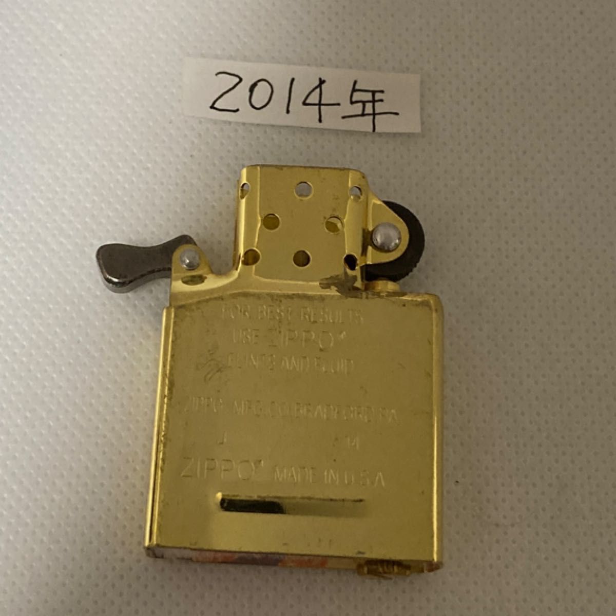 ZIPPO インサイドユニット ゴールド(ゴールドインナー) レギュラーサイズ　未使用品　2014年製