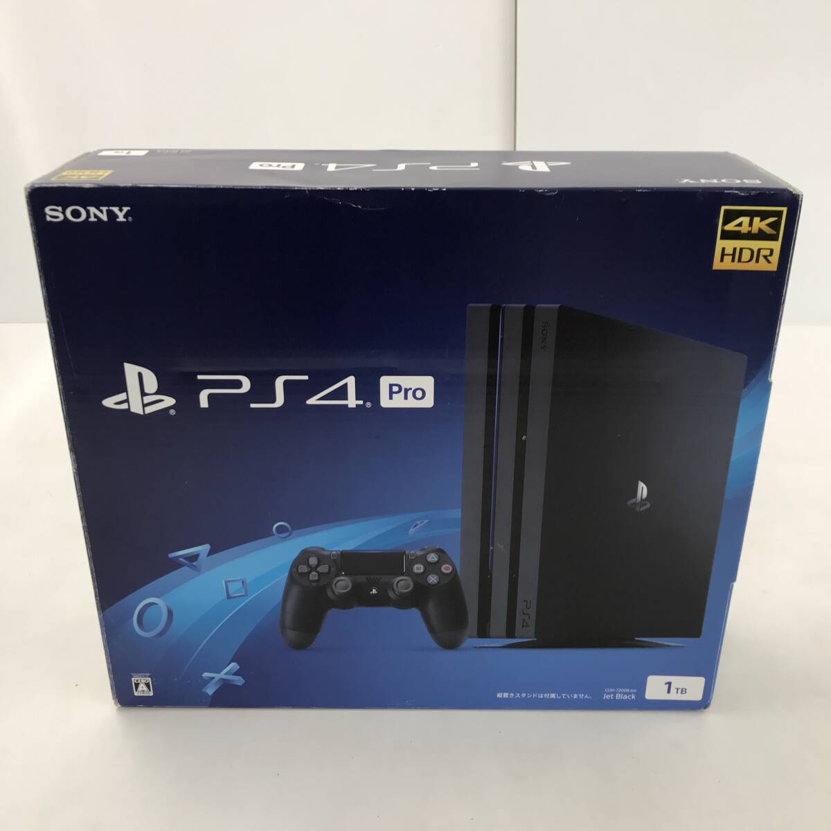 【1円～】SONY PS4 Pro PlayStation4 CUH-7200B B01 1TB ジェットブラック 本体セット 動作確認済み ※欠品あり/箱傷み【中古品】_画像1