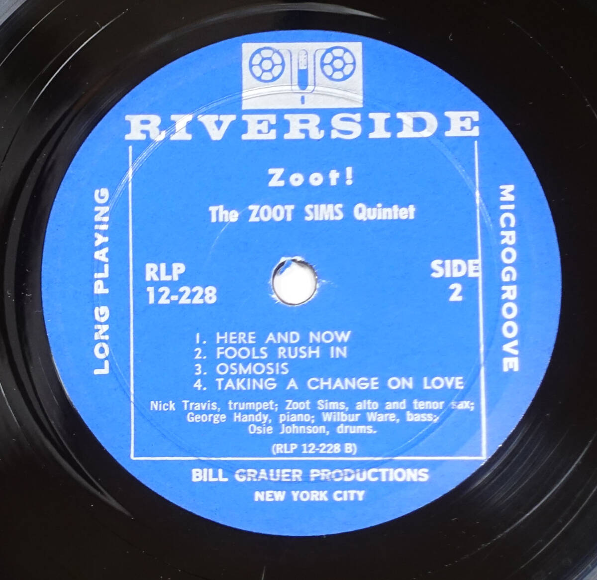 極美! US RIVERSIDE RLP 12-228 オリジナル ZOOT! / The Zoot Sims Quintet 靑小/DGレーベル_画像7