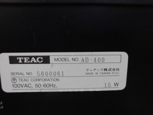 5-282♀TEAC/ティアック カセット CDプレーヤー AD-400♀_画像7