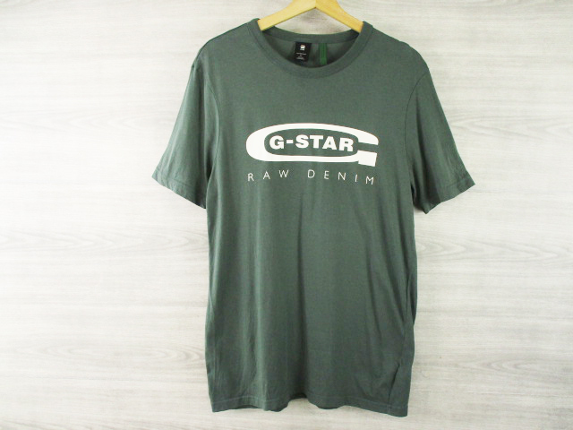 G-STAR RAW●ジースターロウ＜デカロゴ コットン 丸首 Tシャツ＞●M1689c_画像2