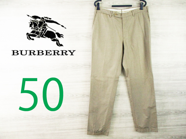 BURBERRY LONDON●バーバリー＜コットン　パンツ　裾ダブル＞●MP1245c_画像1