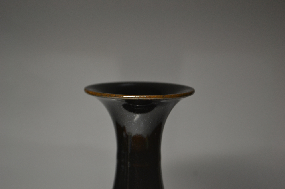  China изобразительное искусство чёрный золотой .. добродетель . ваза украшение 