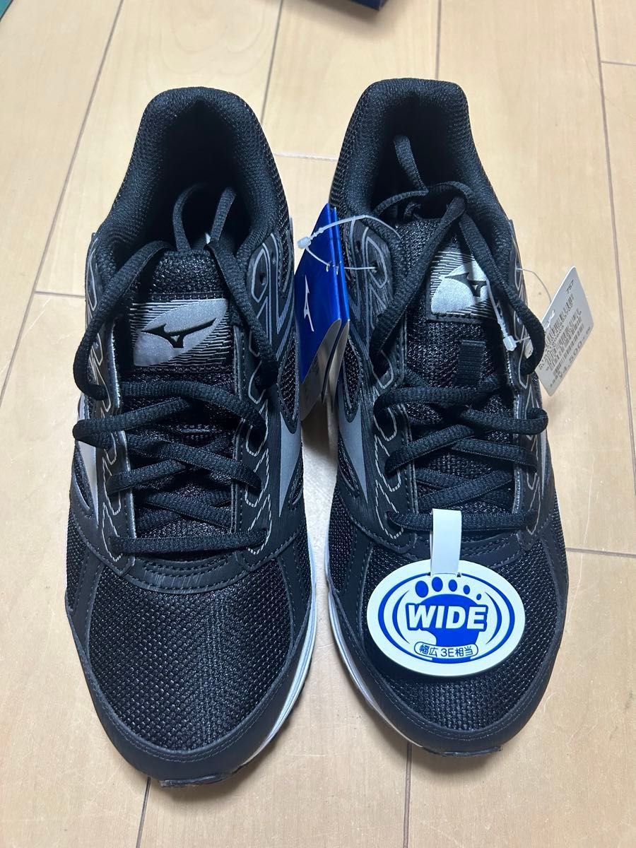 ミズノ　トラッドロード　ブラック　24.5  MIZUNO NIKE