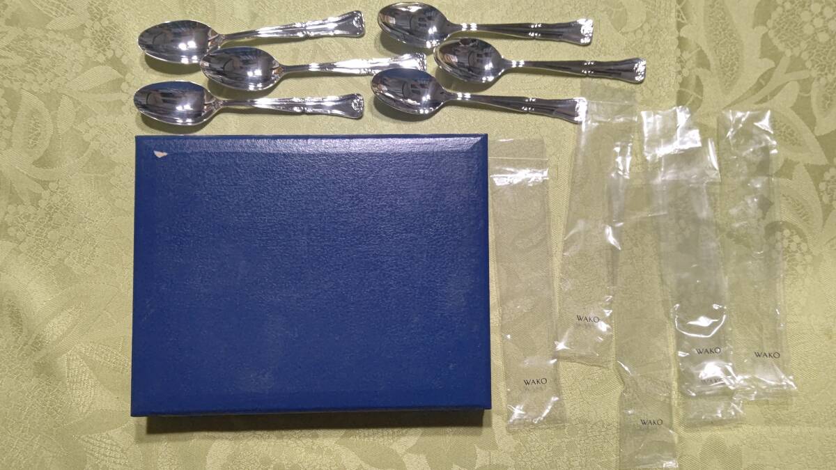 511 銀座和光 WAKO 銀仕上げ スプーン(12㎝)6本セット ケース 511 銀座和光 WAKO 銀仕上げ スプーン(12㎝)6本セット ケース