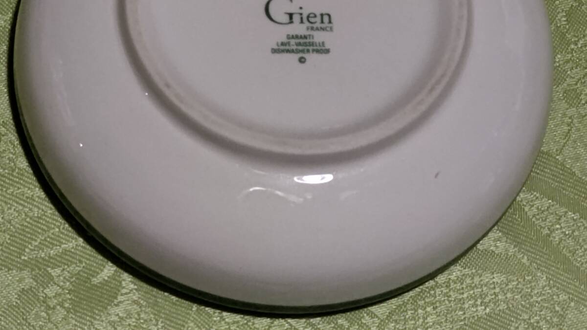 フランス製 ジアン Gien 陶器製 容器 キャンディボックス トリンケットボックス（11×4.5㎝）