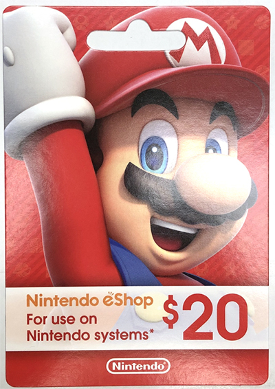 (新品) 北米版 USA Nintendo eShop Card $20 ニンテンドープリペイドカードの画像1