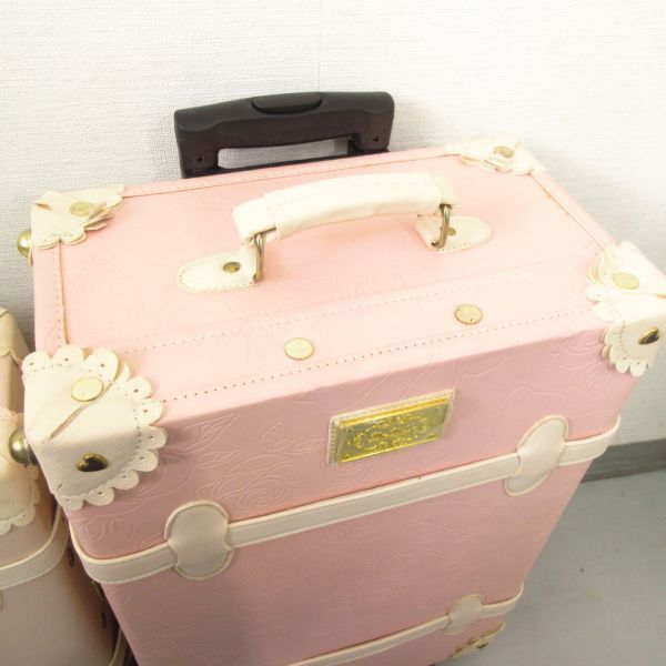 LIZ LISA Liz Lisa . серия багажник type Carry кейс роза лента рисунок розовый kya Starbucks -tsu кейс женский дорожная сумка /ga58-3