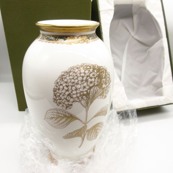 未使用 NARUMI ナルミ 花瓶 高さ23cm ボーンチャイナ 94131-169 フラワーベース 花器 陶器 洋食器 花柄/Aの画像3