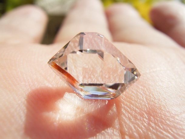 7115 ハーキマーダイヤモンド 超超極美麗10.6mmの超超クリア極透明水晶クリアクリア極コロン_画像9