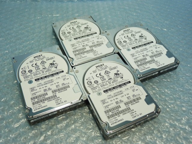 1PVV // 4個セット / HGST HUC101890CSS204 900GB 2.5インチ SAS 12Gb/s 10K(10000)rpm (A3C40184923) // Fujitsu PRIMERGY RX2530 M4 取外_画像1