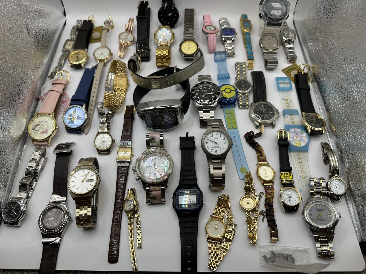 ジャンク　時計　まとめ売り　NIXON CASIO SEIKO CITIZEN swatch ALBA フランク三浦他　計40点_画像1