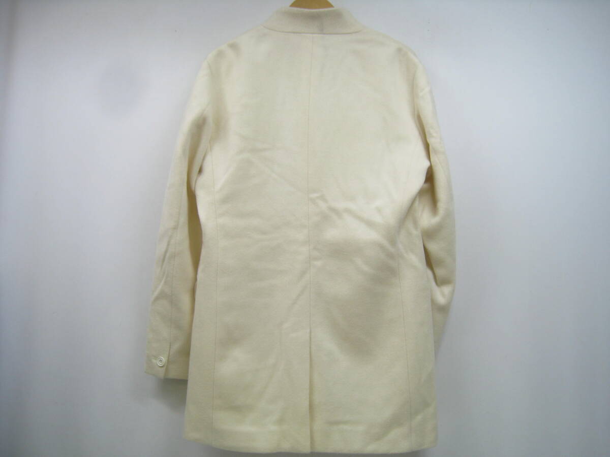 TORNADO MART トルネードマート ノーカラー ジャケット ウール95% 白 ホワイト サイズLL_画像3