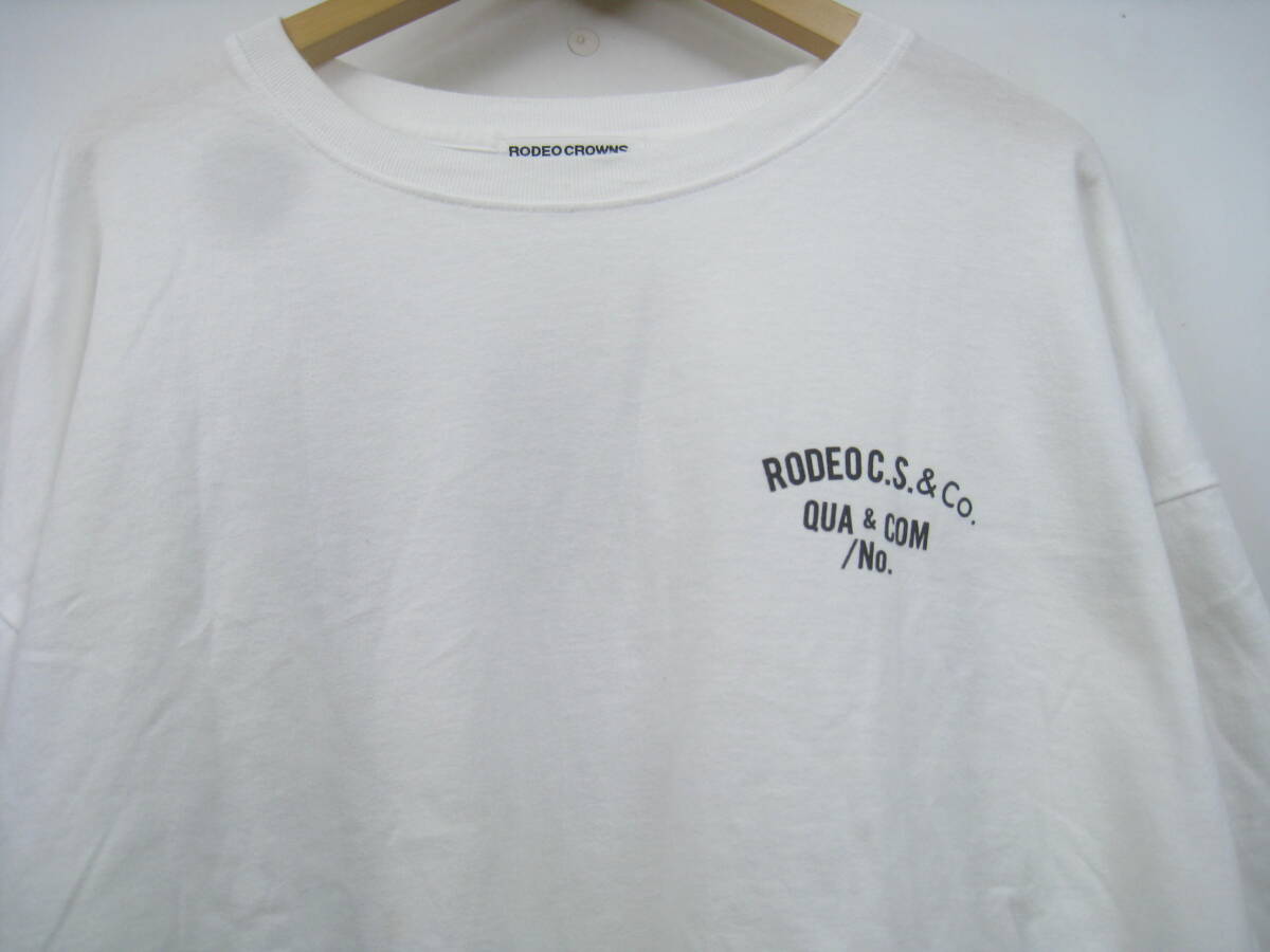 RODEO CROWNS ロデオクラウンズ Tシャツ 半袖 ビッグロゴ 白 ホワイト サイズFREE_画像2