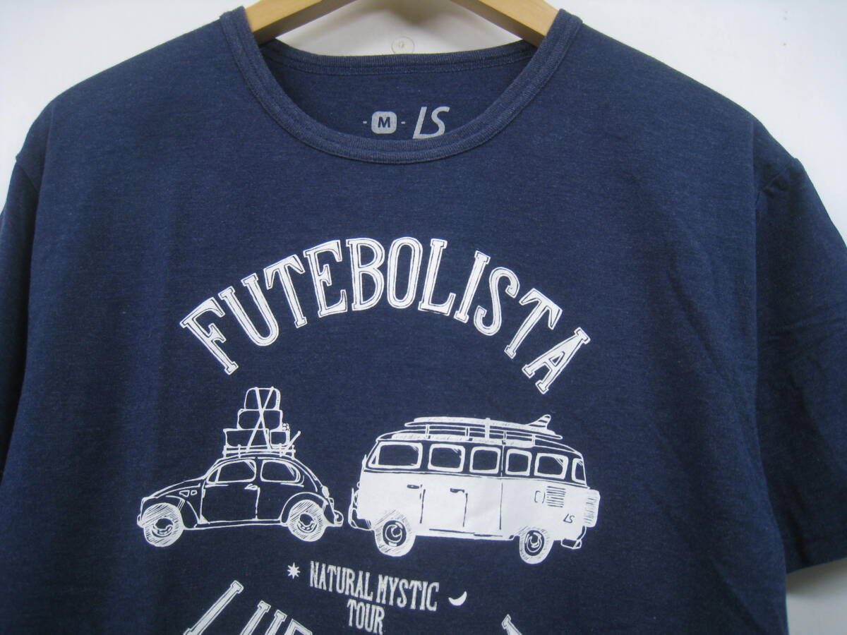 LUZeSOMBRA ルースイソンブラ プリント Tシャツ 半袖 ロゴ 紺 ネイビー サイズM_画像2
