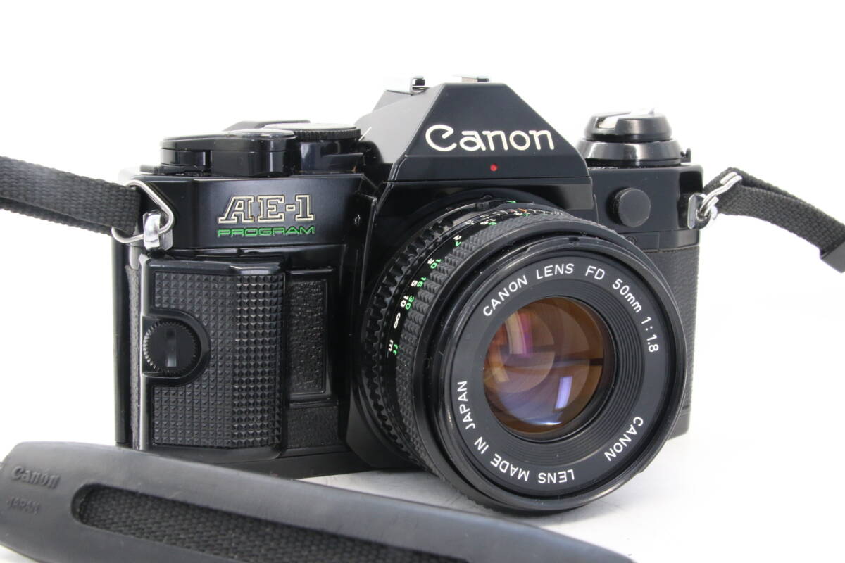 【動作品】CANON AE-1PROGRAM CANON NEW FD 50mm F1.8 標準単焦点 フィルム一眼レフ MF シャッター鳴き無し 希少な動作品_画像1