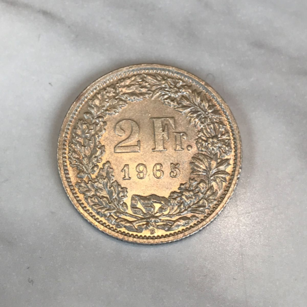 【希少品】スイス　2フラン　銀貨　1965年　silver835 本物保証　正規品　鑑定済み　極美品