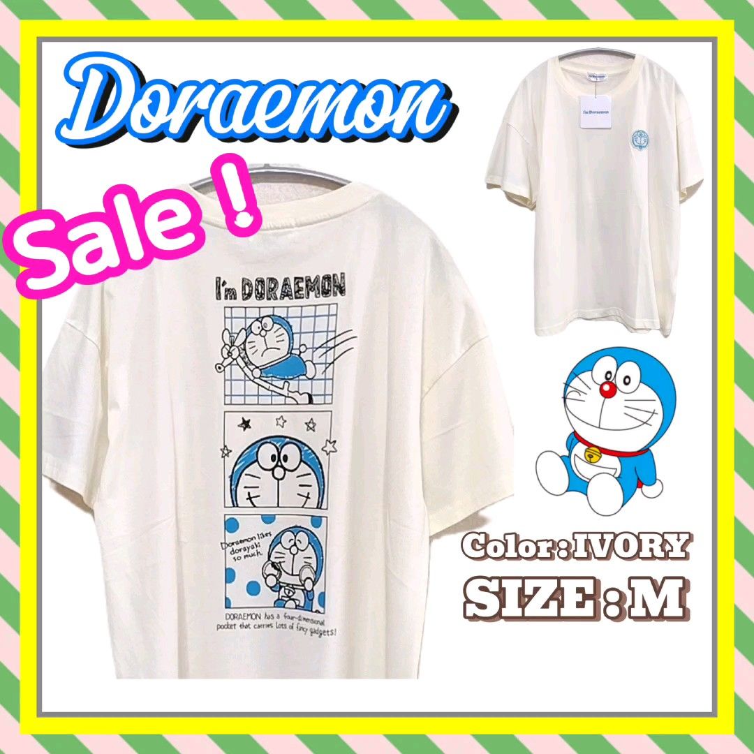 【新品】Doraemon ドラえもん 半袖 Tシャツ M トップス SANRIO サンリオ キャラクター アニメ