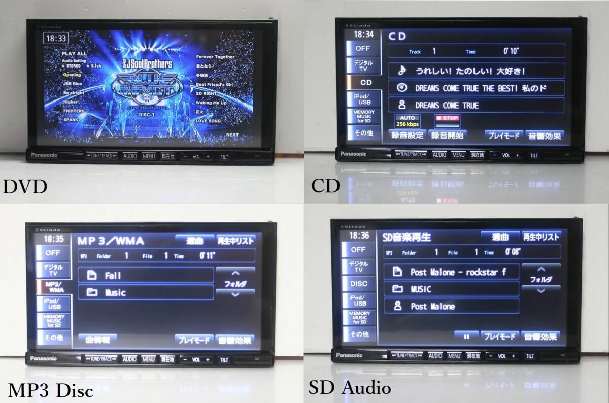 2024年度地図★Strada音の匠♪CN-R330D★フルセグTV/DVD/SD/Bluetoioth/USB/iPod/HDMI★アンテナ/配線ケーブル付属あり!即使用可能!_画像3